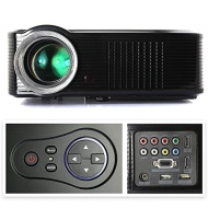 Full LED Proyector con 854*540 Resoluci&oacute;n Nativa Soporte 1080P, 2000 l&uacute;menes, Home Theater Proyector Relaci&oacute;n de contraste 1000: 1 con se&ntilde;al VGA 2HDMI