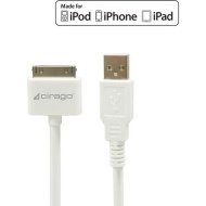Cirago USB Sync/Charger Cable for iPod/iPhone/iPad, 10&#039;, Black
