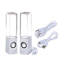 Plug and Play Muti-colored Illuminated Dancing Water Speakers (2013 New White)