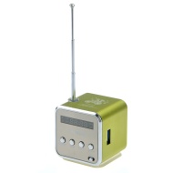 Pixnor TD-V26 Portable Mini Digital Lautsprecher Musik-Player mit FM-Radio angegeben Slot USB / LED Licht f&uuml;r Handy Verzeichnis / MP3 (gr&uuml;n)