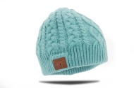 Tenergy Wireless Bluetooth Hands-Free Beanie Braid Cable Knit, Color Tame Teal