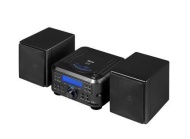 Akai AM / FM CD Clock Radio Music Centre - Separate Speakers - UK Model Micro Audio System with Remote Control - 3 year Guarantee - Black