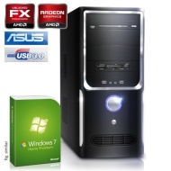 Silent Gaming PC! CSL Sprint H5832u (Hexa) incl. Windows 7 - Computer-System with AMD FX-Series FX-6300 6x 3500 MHz, 1000GB HDD, 8GB DDR3 RAM, ASUS Ma