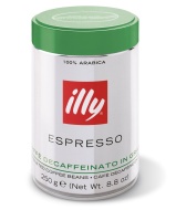illy Caffe Decaffeinated Whole Bean Coffee (Medium Roast, Green Top), 8.8-Ounce