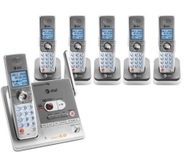 AT&amp;T SL82658 DECT 6.0 Expandable Cordless Phone with Digital Answering System - 1 Base, 5 chargers, 6 Handsets
