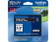 Brother? TZe-335 P-Touch? Label Tape, 1/2&quot; White on Black