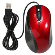 USB Optical Scroll Wheel Mouse (Red and Black)