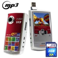 SVP MP300 HD MP3 Player and Pocket HD Video Red Camera, YouTube Software