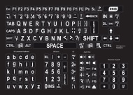 Large print keyboard stickers - white on black