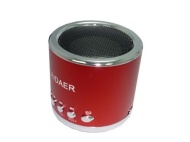 (RED) KD-MN02 Portable Mini Music SD USB Speaker FM for PC Mobile Phone MP3 Player