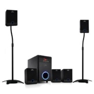 Shine Home Cinema Speaker System with Stands (5.1 Channels, Active Technology &amp; 95W RMS Power) - Black