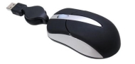 Kinamax MS-U5283 Mini High Precision USB 3-Button 3D Optical Scroll Wheel Mouse with Retractable Cable