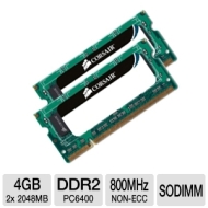 Corsair Value Select 4GB Kit SO-DIMM DDR2 PC2-6400 CL5 (VS4GSDSKIT800D2)