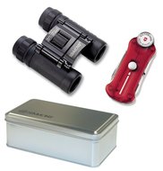 Victorinox Golftool and Simmons Compact Binoculars (Ruby)