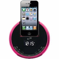 iLive Clock Radio Dock for iPod/iPhone - Pink