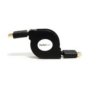 StarTech.com HDADRET4 4-Feet Retractable High Speed HDMI Cable -HDMI to HDMI Micro - M/M