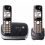 Panasonic&reg; KX-TG6512B DECT 6.0 Plus Digital 2-Handset Cordless Phone, Black/Silver