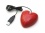 Red love heart shaped USB PC optical mouse