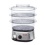 Tefal Invent Food Steamer, 3 Tier, Black and Chrome
