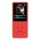 AGPtek® AGPtek ® Ultra-longue autonomie en veille jusqu'à 70 heures Lecteur MP3 avec Ecran de 1.8" (soutien la carte mémoire de 64Go), Rouge