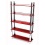 MATRIX - 5 Tier DVD Blu-ray / CD / Media Storage Shelves - Red