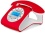 SPC Telecom 3606R - Teléfono fijo digital, color rojo