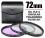 Zeikos ZE-FLK72 72mm Multi-Coated 3 Piece Filter Kit (UV-CPL-FLD)