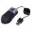 Brand New Small Mini Retractable Sleek Black &amp; Silver Optical 3 Button USB to PC Laptop Travel Mouse