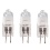 Calex 10W G4 Eco Halogen Capsule Bulb, Pack of 3, Clear
