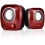 Speedlink Snappy Stereo USB Speakers / Red