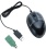 Targus PAUM003UX 3-Button USB/PS/2 Mini Optical Scroll Mouse (Black/Clear)