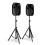 Skytec SPS122 PA-Lautsprecher Set Standlautsprecher Standboxen mit Stativ (Aktiv-Passiv-Boxen Paar, 700W, AUX-IN, Klinken- und XLR-Mikrofon-IN, 2 Laut