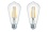 GE Vintage LED Light Bulb Edison Style ST19 Clear Glass Medium Base (2 pack)