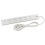 LINDY 2m UK Mains 6 Way Gang Socket Power Strip - White