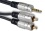 Pure 2M OFC 3.5mm to 2 x Twin Phono RCA Audio 24k Gold Plated Cable Lead
