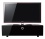 MDA Designs Curve 1000 Remote Friendly Beam Thru Glass High Gloss Piano Black LCD/Plasma/LED TV Cabinet