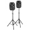 Skytec SPS122 PA-Lautsprecher Set Standlautsprecher Standboxen mit Stativ (Aktiv-Passiv-Boxen Paar, 700W, AUX-IN, Klinken- und XLR-Mikrofon-IN, 2 Laut