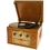 Steepletone Chichester Nostalgia Record Player With Radio, CD &amp; Cassette Player - Light Wood
