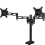 Arctic Dual - Soporte para monitor con hub USB, color negro