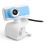 USB Clip 50.0 Mega Pixel Webcam Web Cam Camera with MIC Blue White for PC Laptop