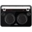 Auna Bebop Design Boombox Bluetooth Ghettoblaster für kabelloses Musik-Streaming (mit Fernbedienung, USB, AUX, UKW-Radio, 2-Wege-Lautsprecher, 2 Mikro