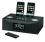 iHome Dual Charging Stereo FM Clock Radio with USB (Black)