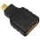 mumbi MICRO HDMI auf HDMI Adapter - vergoldet + zertifiziert - HDMI Buchse (19pol) auf mikro HDMI Stecker - Adapter mit Ethernet - Audio Rückkanal