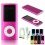 Voberry 8GB 1.8 inch 4th Gen MP3 MP4 Player Media/music/audio Player with Fm Radio(Rose)