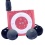 Waterfi 100% Waterproof iPod Shuffle Swim Kit with Dual Layer Waterproof/Shockproof Protection (Pink)