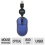 Gear Head Optical Retractable USB Mobile Mouse, Blue/Black (MP1650BLU)