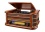 Dual NR Chaîne rétro Marron Avec radio ondes courtes et moyennes, lecteur CD-RW, MP3, cassette, USB, Aux-In Lecteur CD marron