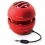 MonsterBass Mini Speaker for iPhone / iPad / iPod / MP3 Player / Laptop - Red
