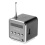 Pixnor TD-V26 Mini Digital-Lautsprecher Musik-Player mit FM-Radio /Screen angegeben Slot/USB /LED Licht für Handy Verzeichnis /MP3 (schwarz)