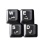 HQRP Adesivi laminati trasparenti d&#039;arabo per tastiera con lettere bianche per il computer portatile netbook / PC / desktop / notebook